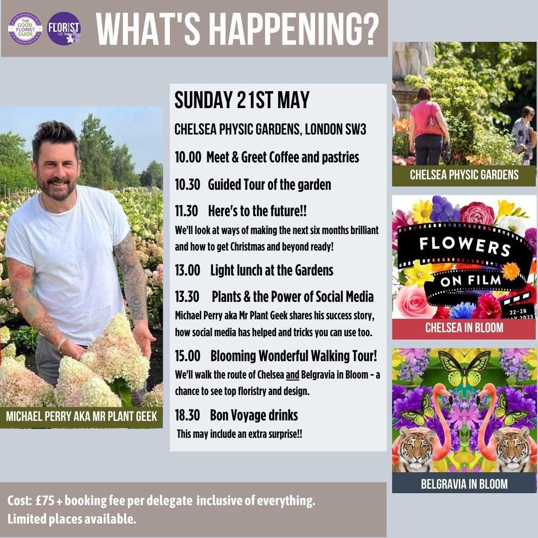 Treat yourself to a Chelsea Fun Day for florists!